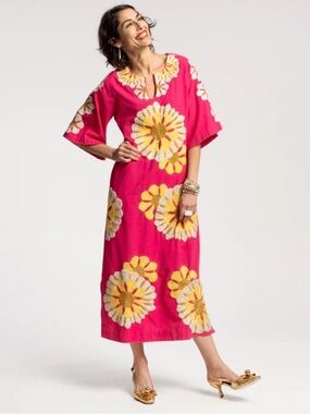 NWT Frances Valentine Delightful Caftan in Sunrise Pink Size 3X